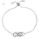 Bracelet double infini en acier inoxydable chic
