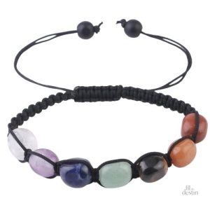 Bracelet pierres rondes des sept chakras