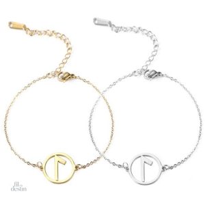Bracelet runes futhark nordique porte-bonheur