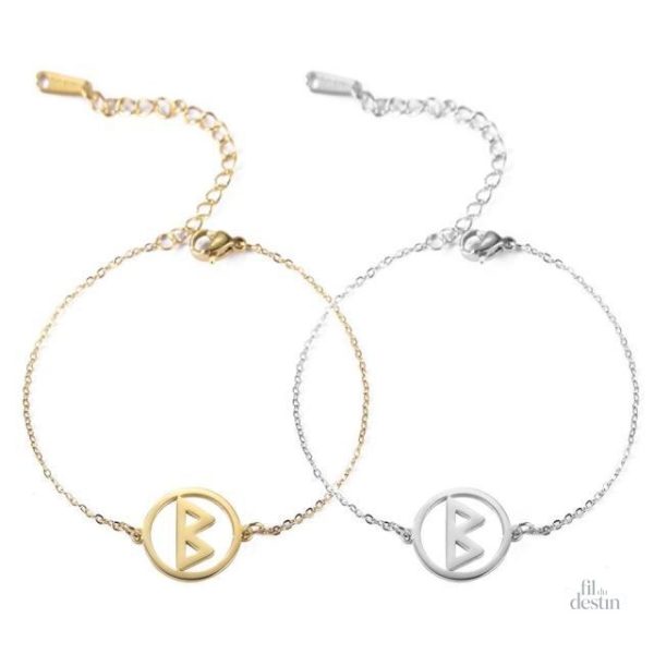 Bracelet runes futhark nordique porte-bonheur - vue 3