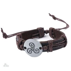 Bracelet Triskel avec amulette porte-bonheur