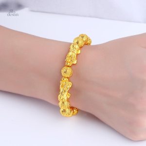 Accessoire traditionnel, bracelet dragon pour attirer la bonne fortune