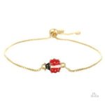 Bracelet porte-bonheur coccinelle, symbole de chance et protection