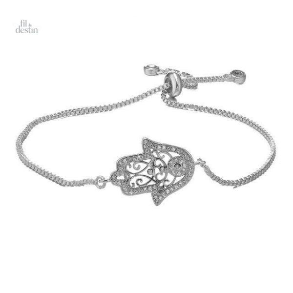 Bijou traditionnel main de Fatma, motif arabesque unique