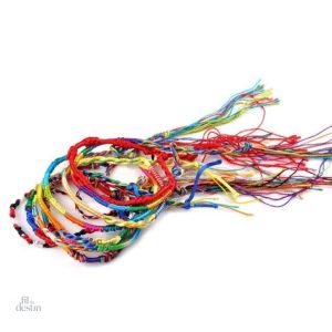 Bracelet amitié souhait en cordon coloré et léger