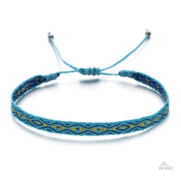 Bracelet d'amitié aux couleurs du Brésil, épais et lumineux