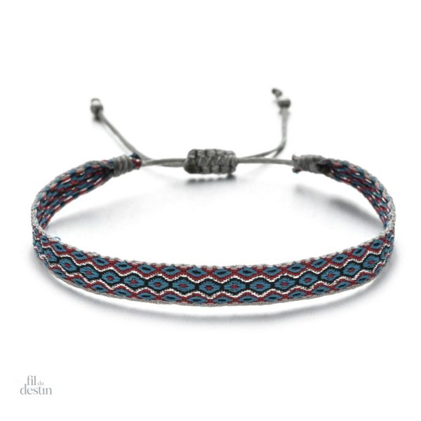 Bracelet d'amitié brésilien en tissu, couleur vibrante