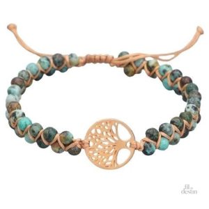 Bracelet arbre de vie avec pierres tressées