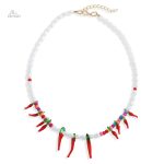 Collier porte-bonheur aux cornicellos colorés