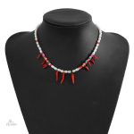 Bijou porte-bonheur en cornicello multicolore, style unique