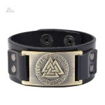 Cuir et Valknut, un bracelet talisman