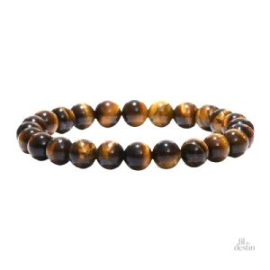 Bracelet en pierres d’œil du tigre, symbole de protection