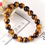 Bracelet porte-bonheur en œil du tigre, élégance naturelle