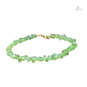 Bracelet péridot porte-bonheur en pierres naturelles