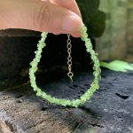 Bracelet vert en péridot, idéal pour attirer la chance