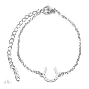 Bracelet fer à cheval porte-bonheur en métal