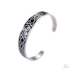 Bracelet triskel celte en métal, symbole de chance et d'harmonie