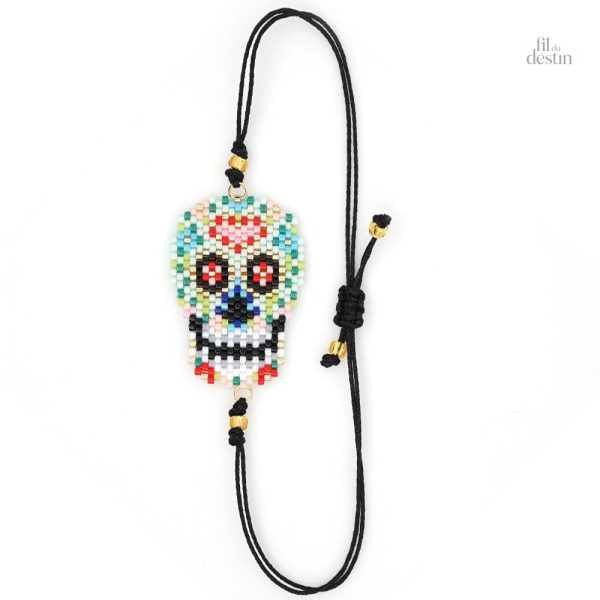 bracelet-mosaique-du-calavera-1 Bracelet calavera en mosaïque colorée et artistique