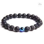 Nazar Boncuk bracelet en bleu et blanc, design artisanal