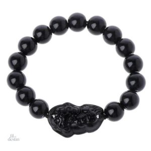 Bracelet Pi Xiu en obsidienne, symbole de protection chinoise