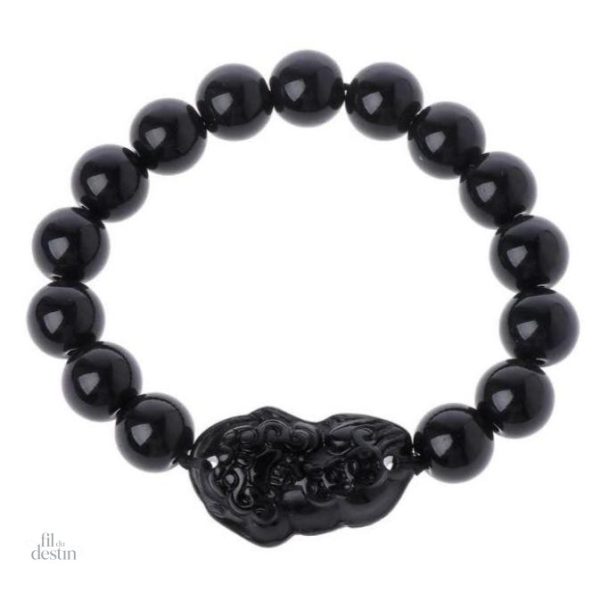 bracelet-pi-xiu-en-obsidienne-1 Bracelet Pi Xiu en obsidienne, symbole de protection chinoise