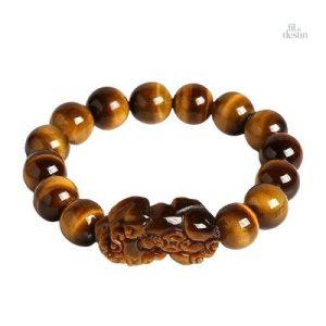 Bracelet Pi xiu en œil de tigre, accessoire porte-bonheur