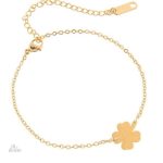 Bracelet trèfle à 4 feuilles en métal léger et élégant