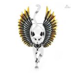Broche inspirée de Bastet, symbole de protection et chance