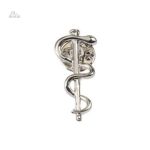 Broche porte-bonheur Asclépios, design élégant et mystique