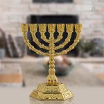 Porte-bonheur juif, menorah élégante à 7 branches pour la décoration