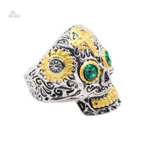 Chevalière Calavera ornée de motifs délicats