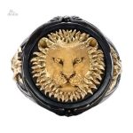 Chevalière lion anglais, symbole de force et de protection