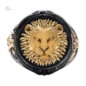 Chevalière lion anglais, symbole de force et de protection