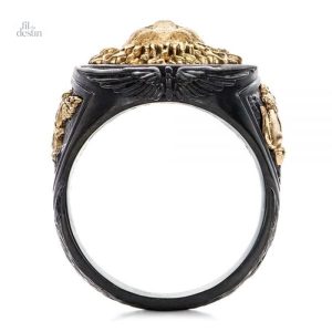 Bijou chevalière lion, accessoire inspiré de la royauté