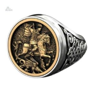 Bijou symbolique de Saint Georges et du dragon