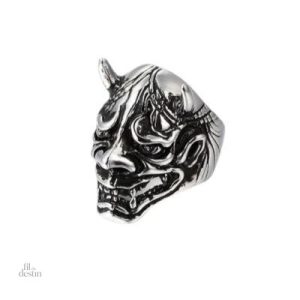 Bague oni japonaise, amulette porte-bonheur élégante