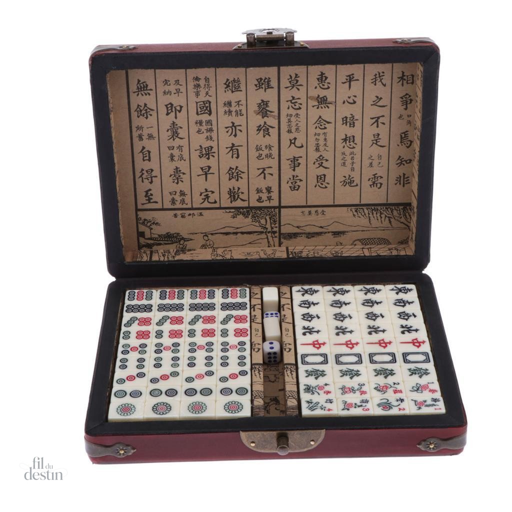 Coffret Mahjong porte-bonheur Feng shui