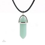 Collier en cristal hexagonal porte-bonheur