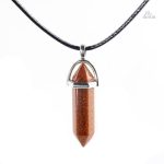 Cristal hexagonal en pendentif, collier unique