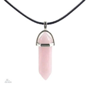 Bijou porte-bonheur en cristal hexagonal