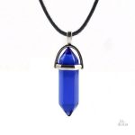 Collier en pierres naturelles, cristal hexagonal