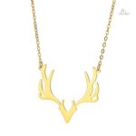 Collier porte-bonheur avec bois de cerf