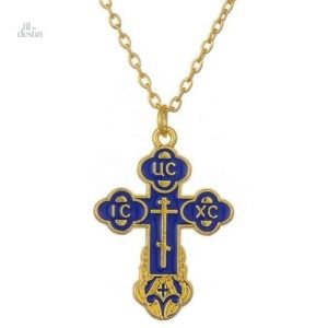 Pendentif croix de Saint Nicolas en collier porte-bonheur