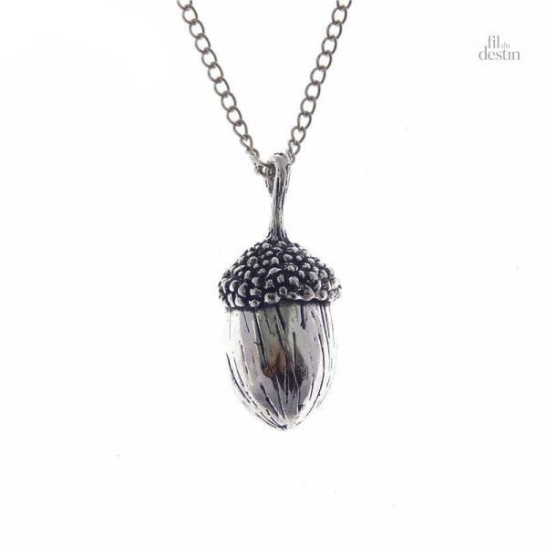 collier-avec-un-gland-de-chene-1 Collier porte-bonheur avec gland de chêne décoratif