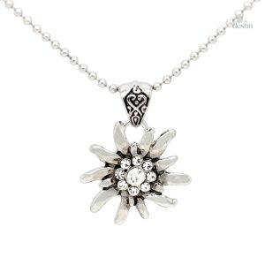 Collier porte-bonheur avec fleur d'Edelweiss