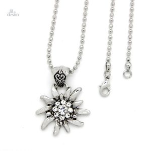 Bijou élégant avec motif d'Edelweiss, parfait comme porte-bonheur