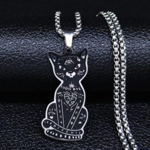 Collier élégant pour chat noir chanceux
