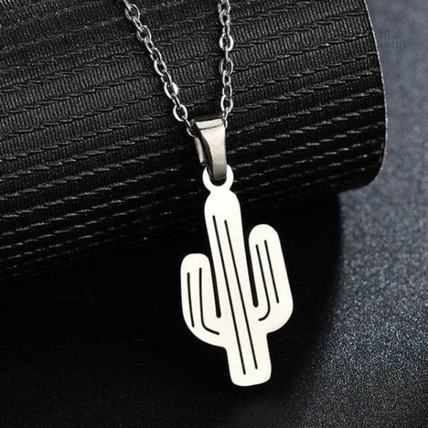 Collier porte-bonheur cactus, reflet de la nature sauvage