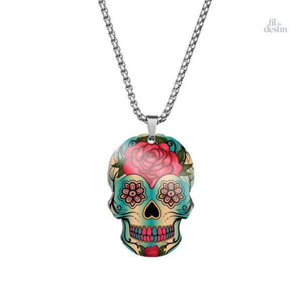 collier-de-calavera-mexicain-1 Collier calavera mexicain coloré et artistique