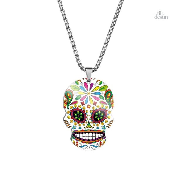 Collier méxicain, hommage à la culture calavera